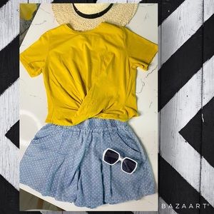 Zara Mustard Crop Top